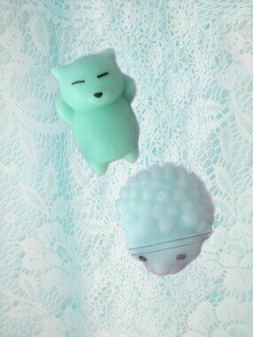 Claire's Mini Hedgehog & Bear Squishy Kawaii Cute Decora